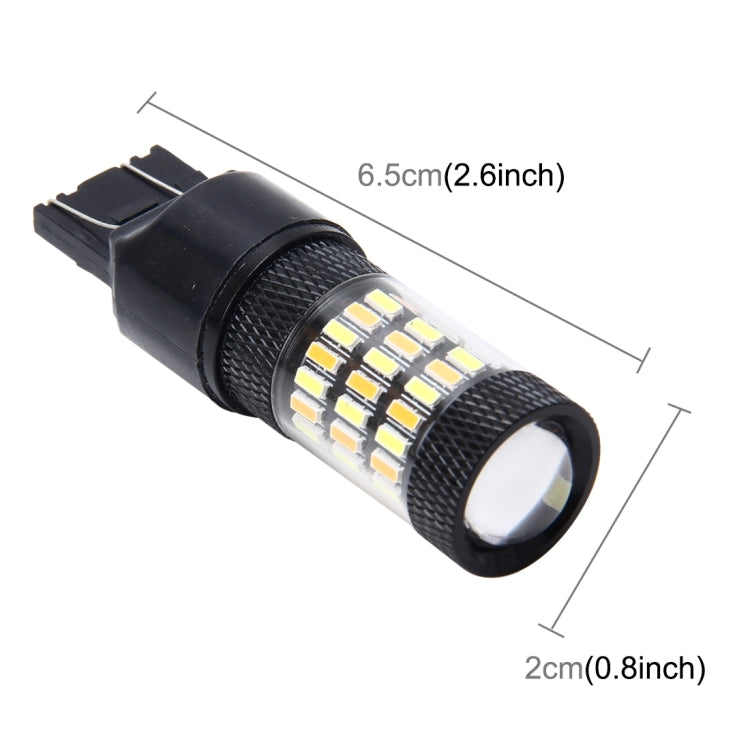 Compact black 7443 LED bulb with white LED lens, textured grip sleeve