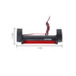 Compact red LED third brake light with black end mounts and attached red/black wires