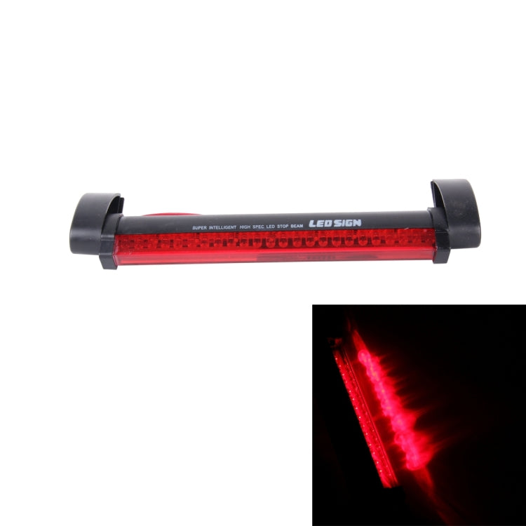 Red LED third brake light bar with two black mounting end caps
