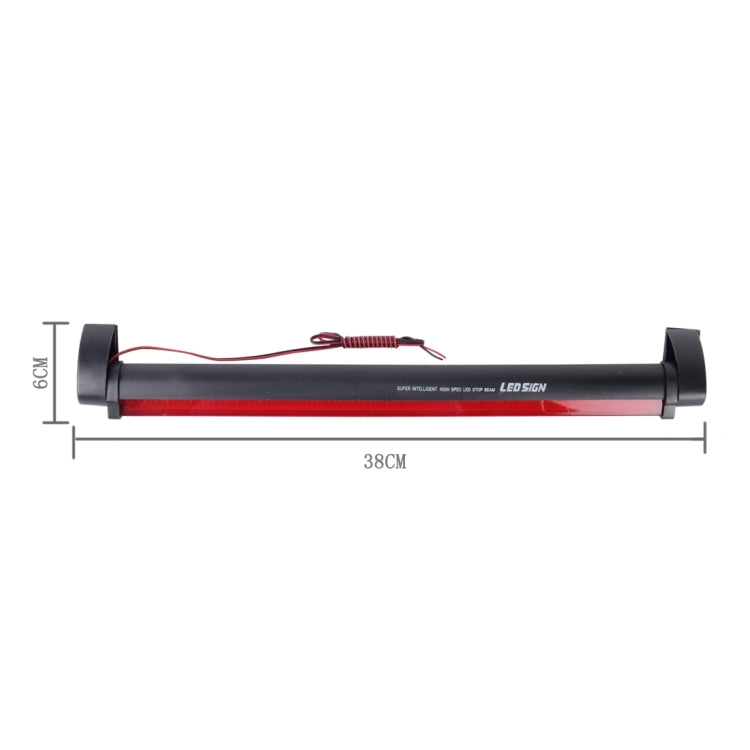 Red LED third brake light bar with cable, black housing