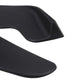 Black ABS front bumper spoiler lip splitter with curved channel detail, single piece