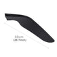 Black front bumper spoiler lip splitter, 68cm length (26.7 in), curved ABS