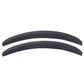 Two black curved fender guard strips with carbon-fiber look