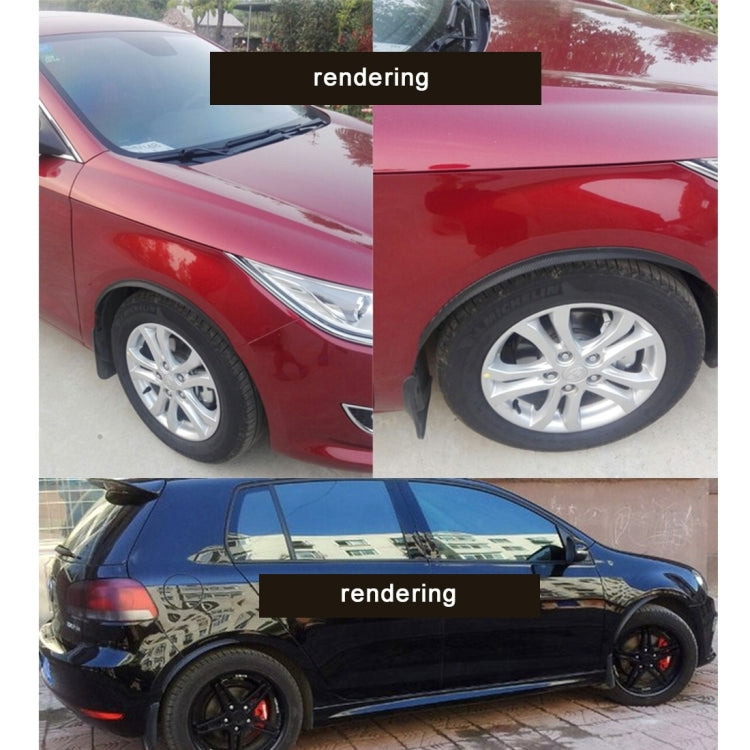 Rubber fender guard strips installed on front and rear wheel arches