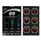 On-screen car dashboard gauges for Speed, RPM, and other sensor readings