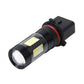 Black LED fog light bulb with P13W base and SMD LED chips, clear front lens