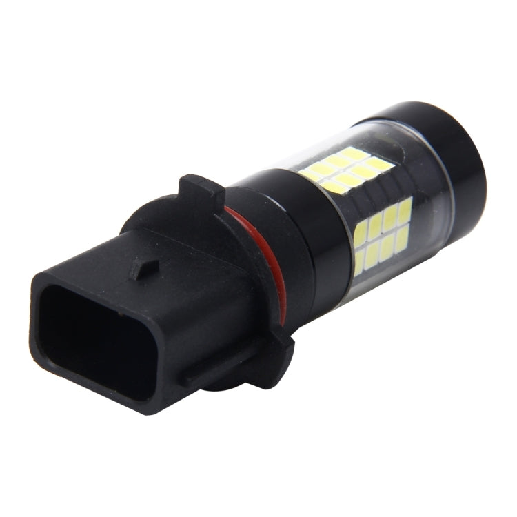Black LED fog light bulb with rectangular P13W plug and SMD LED chips, clear lens