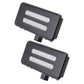 Set of two black car LED vanity mirror lights with white light bars