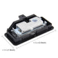 Car LED vanity light assembly with silver module and black housing