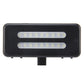 Black LED vanity mirror lamp with two white strip LED bars