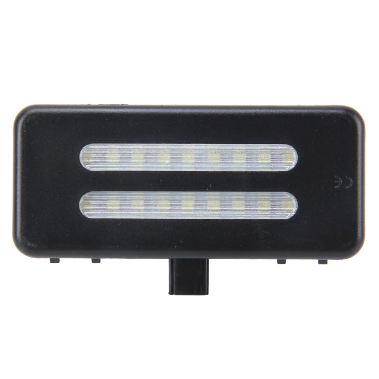 Black LED vanity mirror lamp with two white strip LED bars