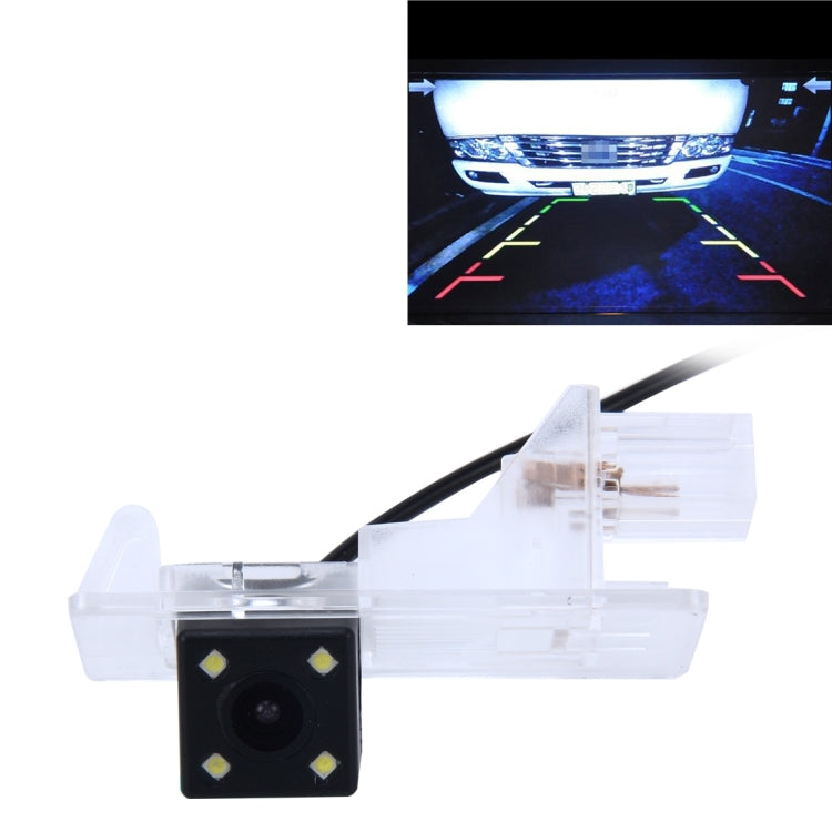 Car rear view backup camera with clear mounting bracket and black lens housing