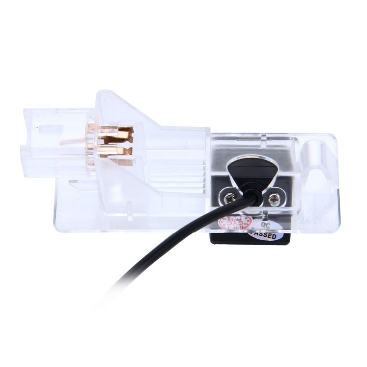 Car rear view backup camera with mounting bracket and black power cable connector