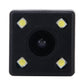 Car rear view backup camera lens module with four visible infrared LED lights