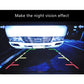 Car rear view backup camera night vision view with colored parking guide lines