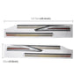 Four SUV body decorative strip stickers, gold/red/black graphics with size guide layout