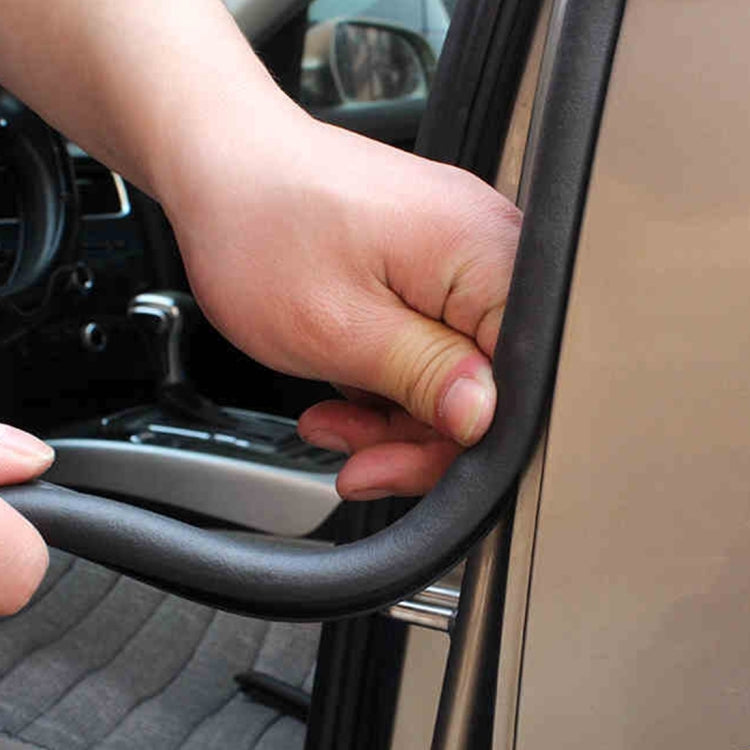 Installed black rubber door seal strip around inner door edge