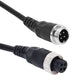 M12 4-pin aviation connector ends on black extension cable