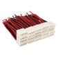 5-pin button socket connector set, white multi-pin housings with red/black lead wires
