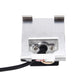 Rear view camera mounting bracket with power cable connection and label