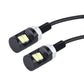 LED license plate light bulbs, 2-pack, black housings with SMD LED chips and leads