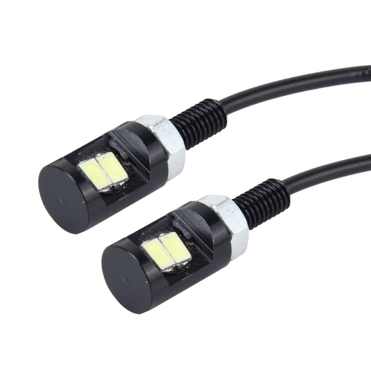 LED license plate light bulbs, 2-pack, black housings with SMD LED chips and leads