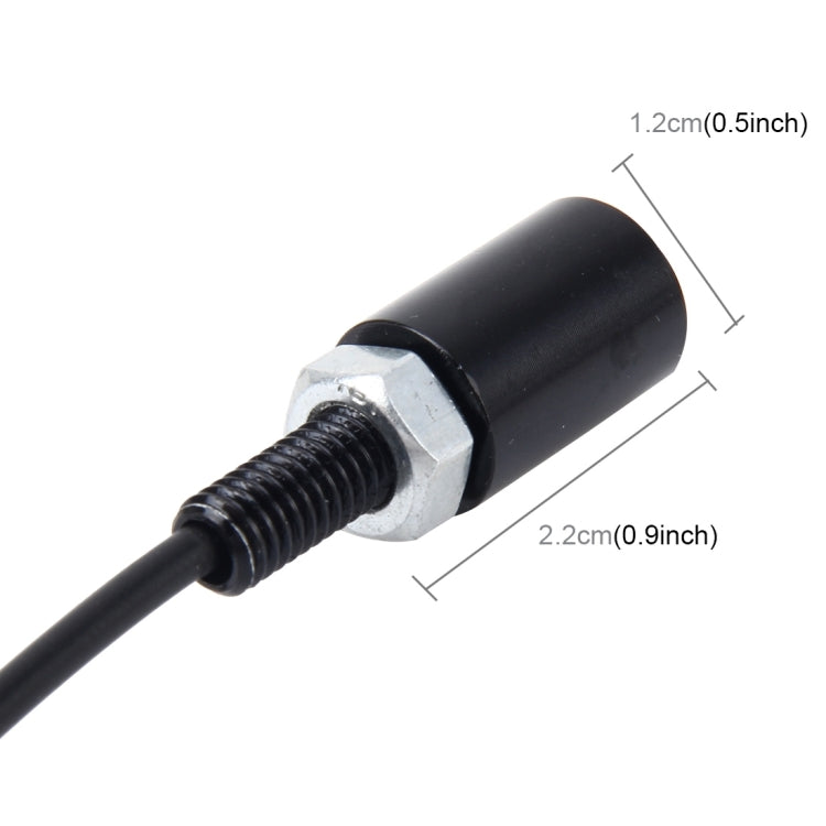 Single LED license plate light bulb with black body, screw base, and 2-wire cable