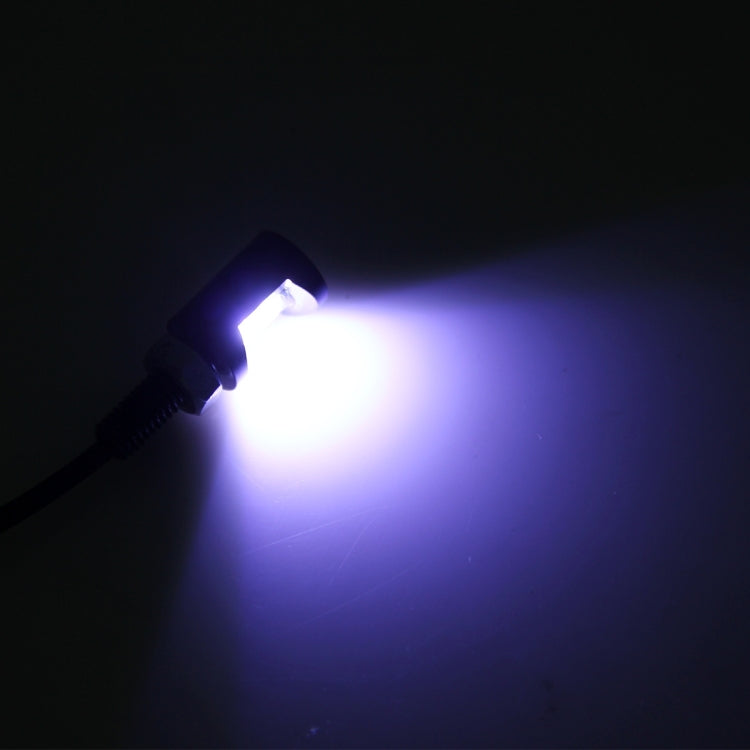 LED license plate light emitting bright white beam from compact SMD bulb