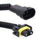H11 conversion cable connectors with black housings, yellow inserts, male and female ends