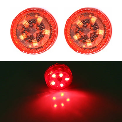Magnetic car door warning strobe lights (2-pack), red round lens beacon covers