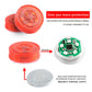 Red magnetic strobe warning light with internal circuit board and magnetic base