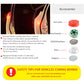 Car door warning light components: red cover, control board, base, and magnet