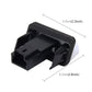License plate light mounting bracket base, black plastic, 5.5 cm by 6.5 cm size