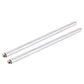 Two stainless steel support stems with round ball-end caps