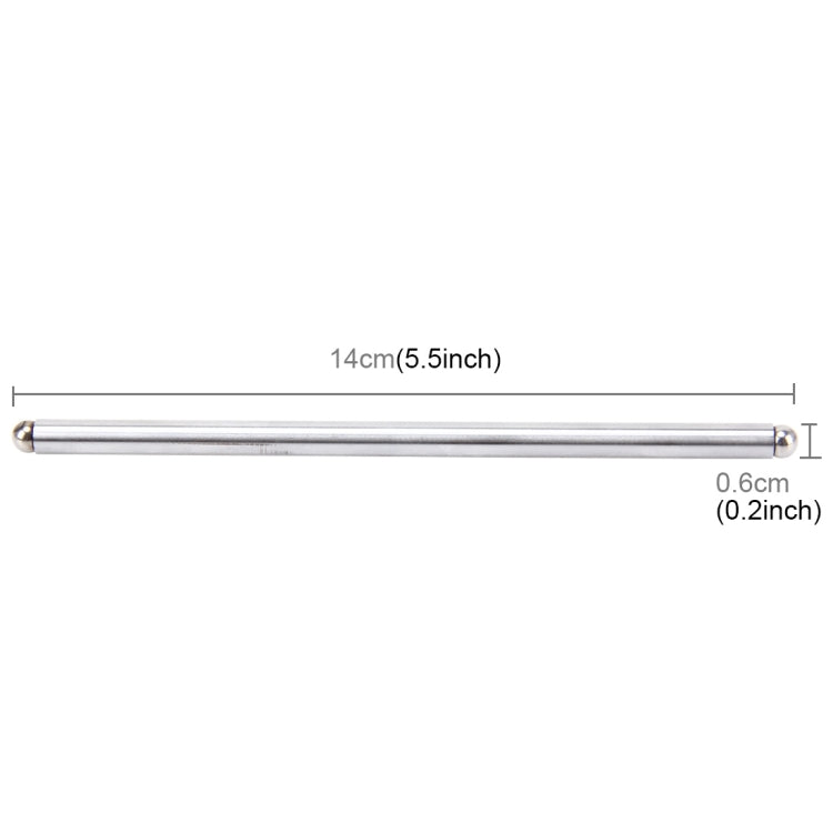 14cm stainless steel support stems, 0.6cm diameter, ball-end caps (pair)