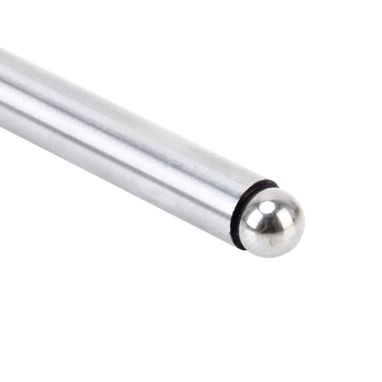 Stainless steel support stem end with round ball and black rubber ring