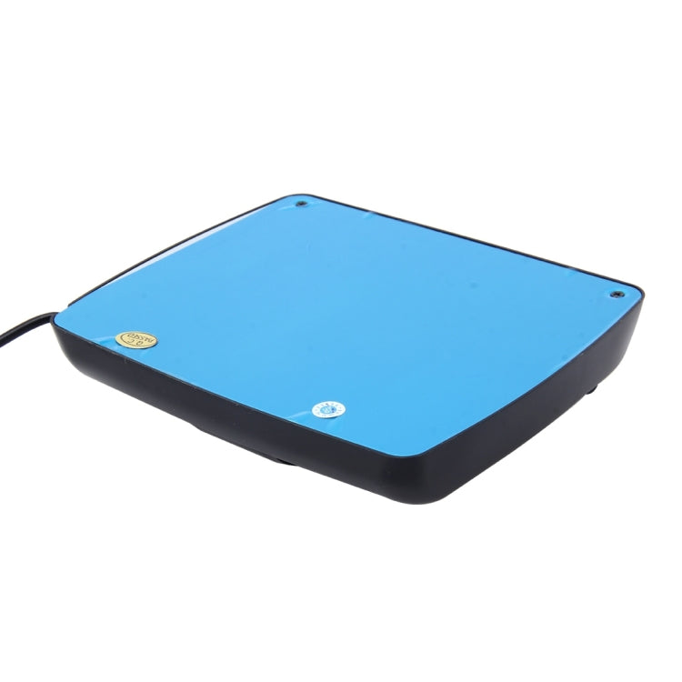 Foldable car TFT monitor with blue back panel and black foldable housing