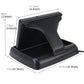 Foldable car monitor with black base and stand, shown with size measurements diagram