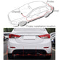 Car reverse backup parking sensor installation guide diagram with probe and display labels