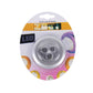 Stick touch lamp retail package with silver round LED lamp and three LED lenses