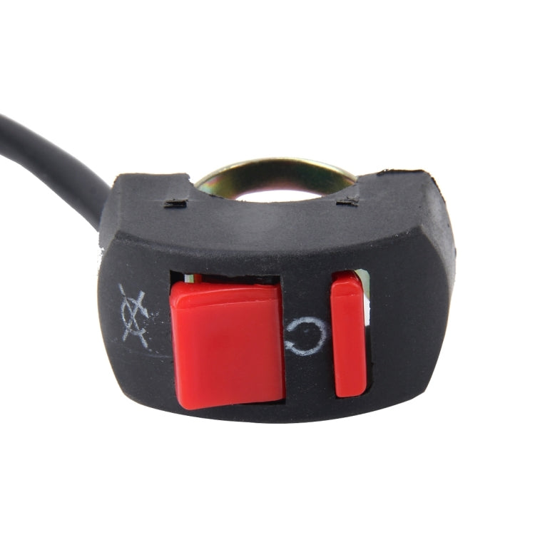Black flameout switch housing with red rocker buttons and metal mounting bracket