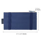 Blue car sun visor organizer with side pockets and measured pouch size
