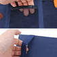 Blue car visor organizer with mesh pocket and elastic side holders