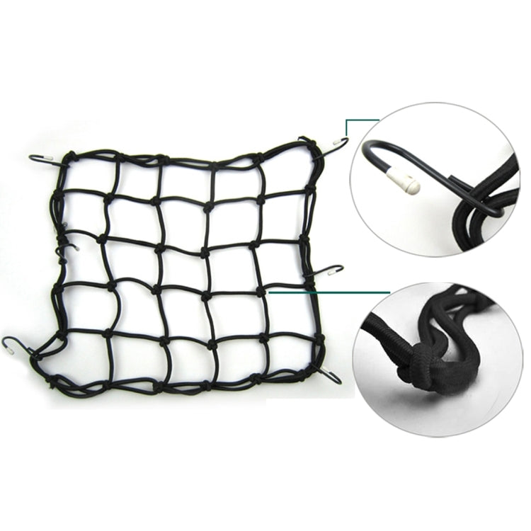Black nylon fix net with multiple hooks, square grid accessory