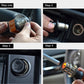 Car cigarette lighter installed with black cap and orange glow tip