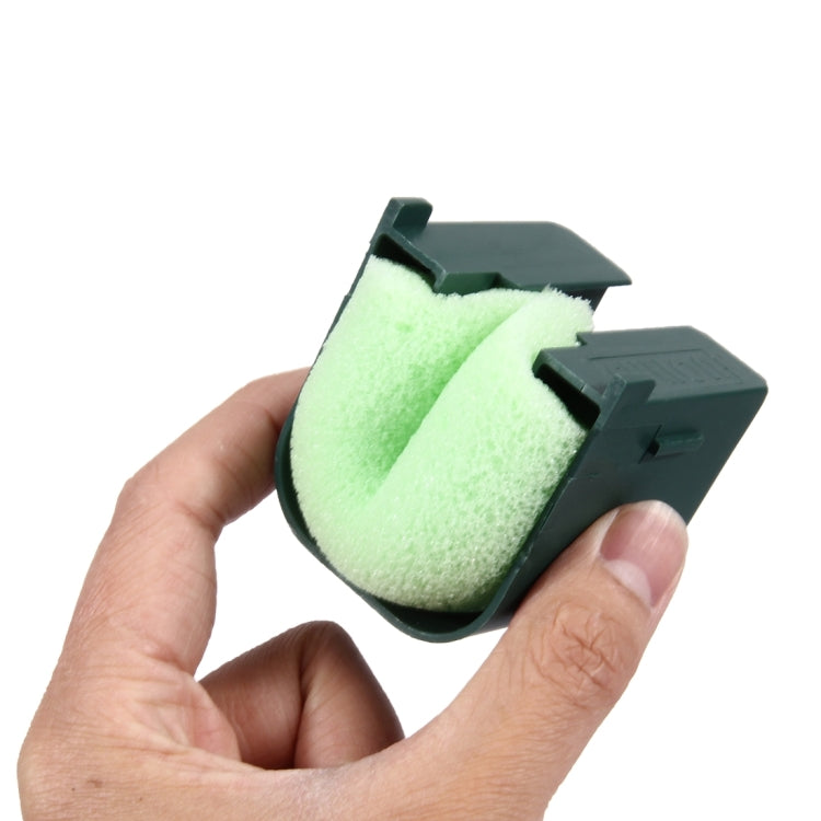 Green snap-on sponge pad for bicycle chain cleaning brush tool