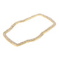 Gold-tone diamond rhinestone steering wheel decoration ring, curved rectangle