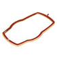 Gold-tone steering wheel decoration ring with red enamel center panel