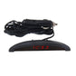 Car LED digital thermometer clock kit with black dash mount and red LED digits