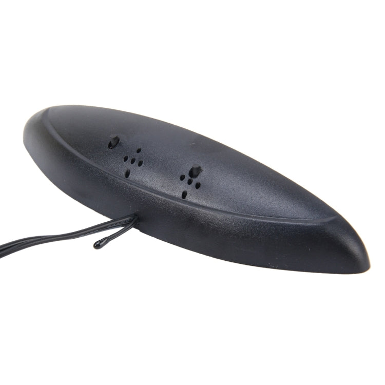 Black outdoor-style probe for car thermometer with small vent holes and cable